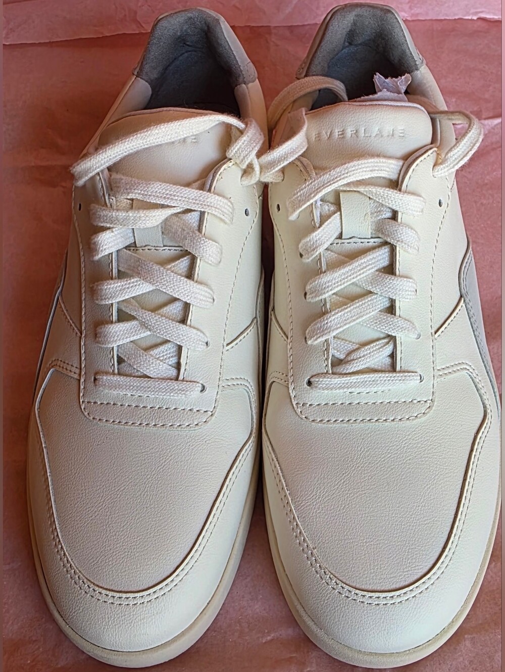 Everlane Cream Leather Women’s Court-Style Sneakers